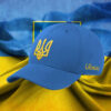2025 Blue Hat With Yellow Ukrainian Emblem