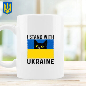 Cat I Stand With Ukraine 2025 Mug