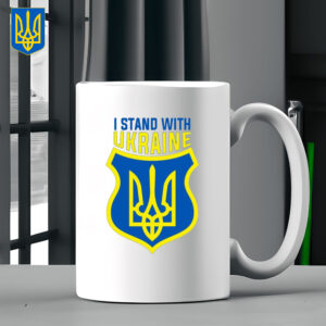 I Stand With Ukraine 2025 Mug - Ukraine Trident