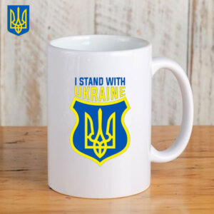 I Stand With Ukraine 2025 Mug - Ukraine Trident