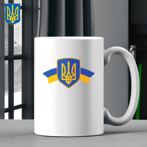 I Stand With Ukraine 2025 Mug - Vintage Rainbow Save Ukraine