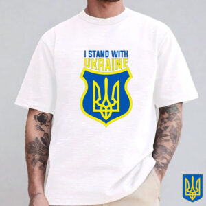 I Stand With Ukraine 2025 T-Shirt - Ukraine Trident