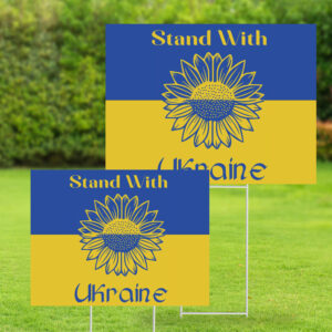 Offcial Stand With Support Ukraine Yard Sign