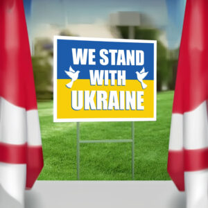 Offcial We Stand With Ukraine Yard Sign
