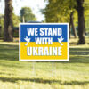 Offcial We Stand With Ukraine Yard Sign