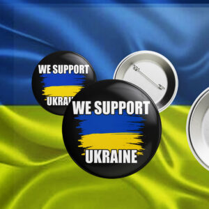 Offcial We Support Ukraine Pin Buttons