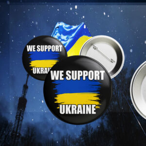 Offcial We Support Ukraine Pin Buttons