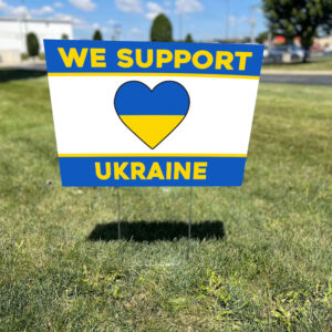 Offcial We Support Ukraine Yard Sign