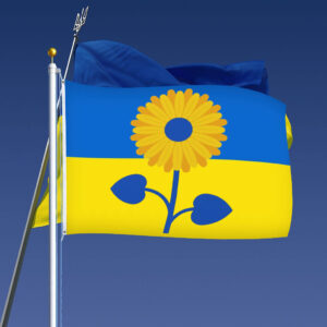 Peace For Ukraine Sunflower Flag