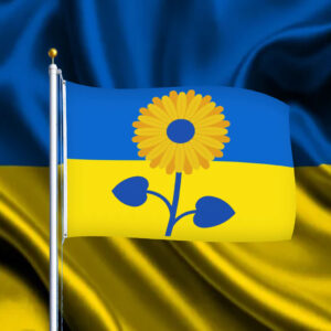 Peace For Ukraine Sunflower Flag