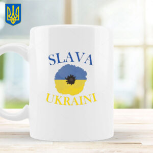 Slava Ukraini 2025 Mug - Ukraine Flower
