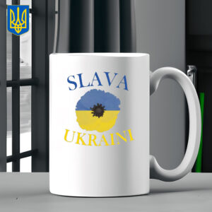 Slava Ukraini 2025 Mug - Ukraine Flower