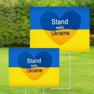 Stand with Ukraine Yard Lawn Sign