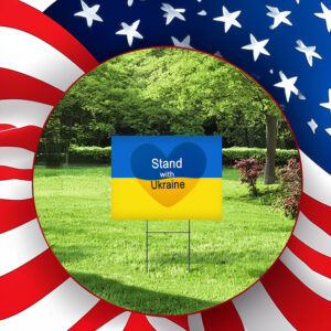 Stand with Ukraine Yard Lawn Sign