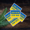 Stop Putin, Stop War, Support Ukraine Blue & Yellow Sticker ,Car Magnet