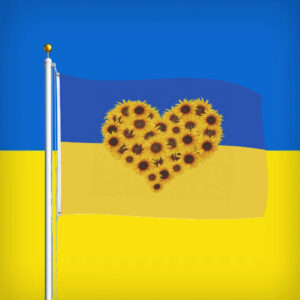Support Ukraine Sunflower Garden Flag