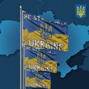 We Stand With Ukraine 2025 Flag - Support Ukraine