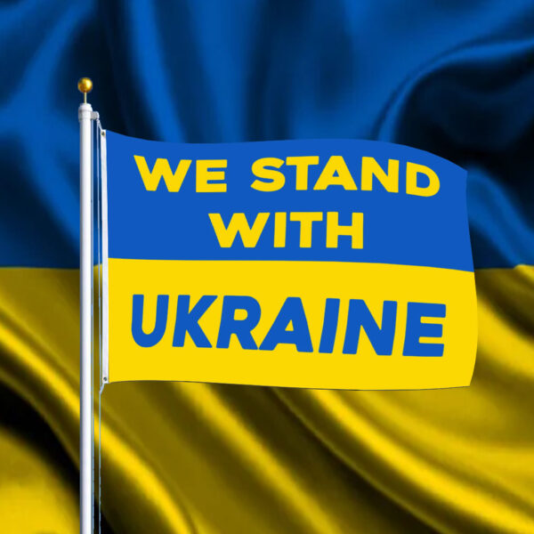 We Stand With Ukraine FLag