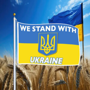We Stand With Ukraine Flags