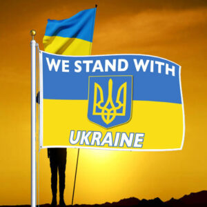 We Stand With Ukraine Flags