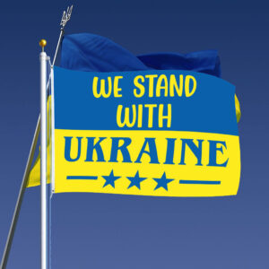 We Stand With Ukraine, Freedom for Ukraine Flag