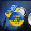 We Stand With Ukraine, Freedom for Ukraine Pin Button