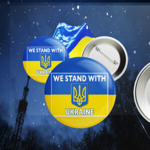 We Stand With Ukraine Pin Buttons