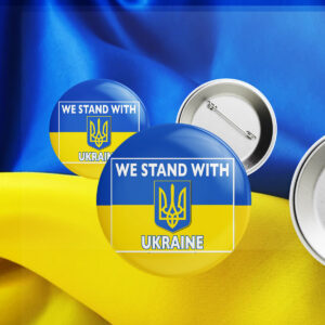 We Stand With Ukraine Pin Buttons