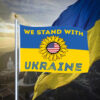 We Stand with Ukraine Flag Support Ukraine