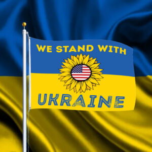 We Stand with Ukraine Flag Support Ukraine