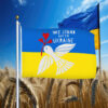 We Stand with Ukraine Garden Flag