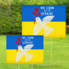 We Stand with Ukraine Garden Yard Sign