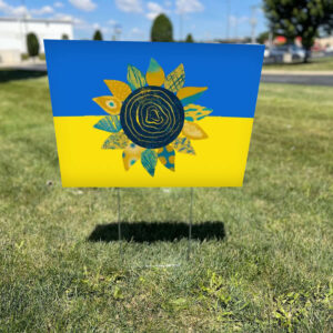 We Stand with Ukraine Yard Sign Ukraine Garden